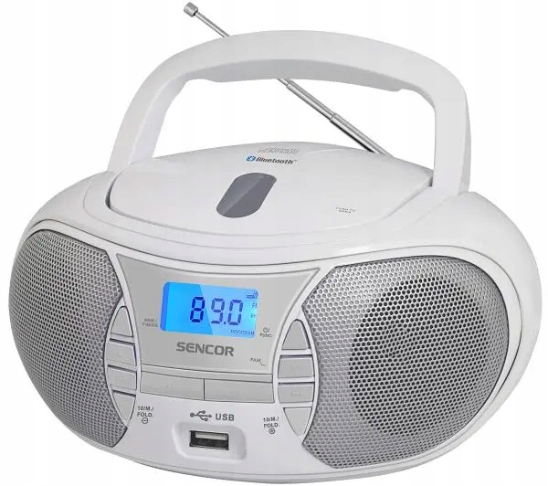 Radioodtwarzacz Radio Fm CD MP3 Aux Sencor Spt 2700WH biały