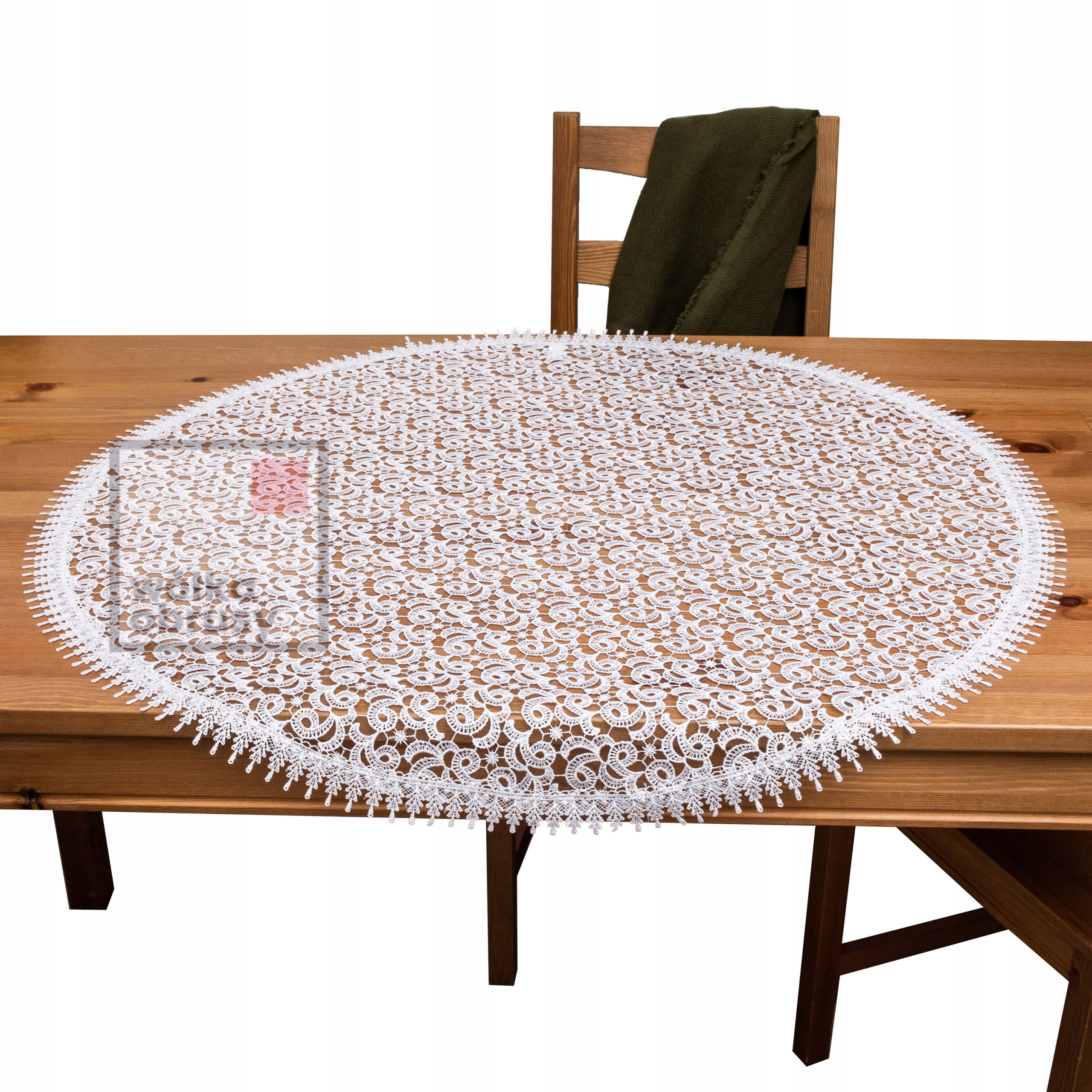

Obrus Koronkowy Z Gipiury Koło 85 cm