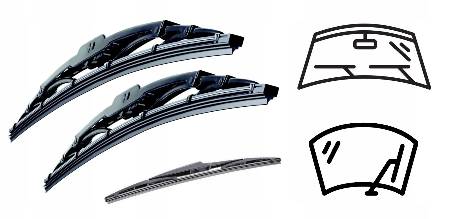 Wycieraczki Przód+tył Skoda Fabia I 1999-2008
