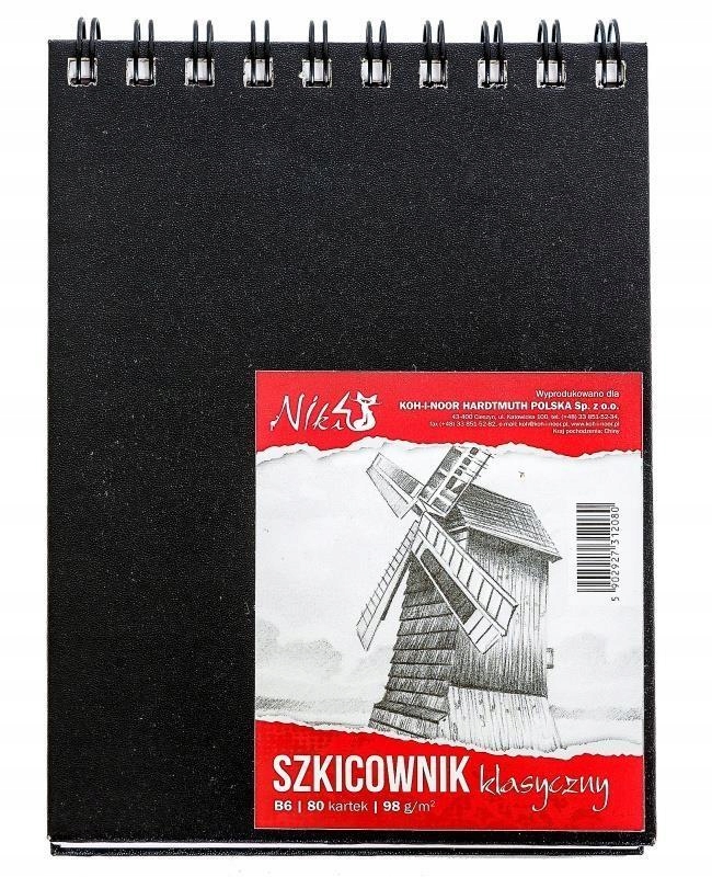 SZKICOWNIK B6/80K 98G SPIRALA, KOH-I-NOOR