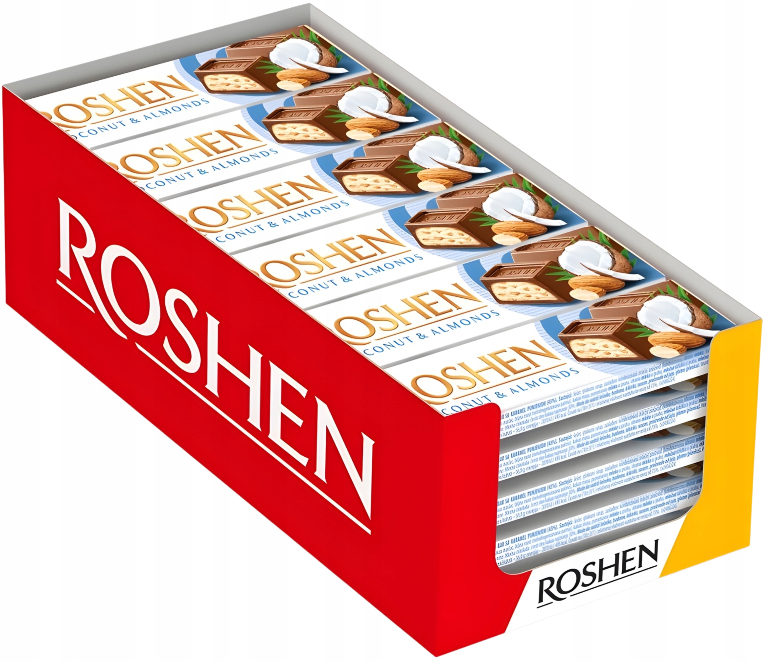 Roshen tyčinka coconut almonds 30×38g