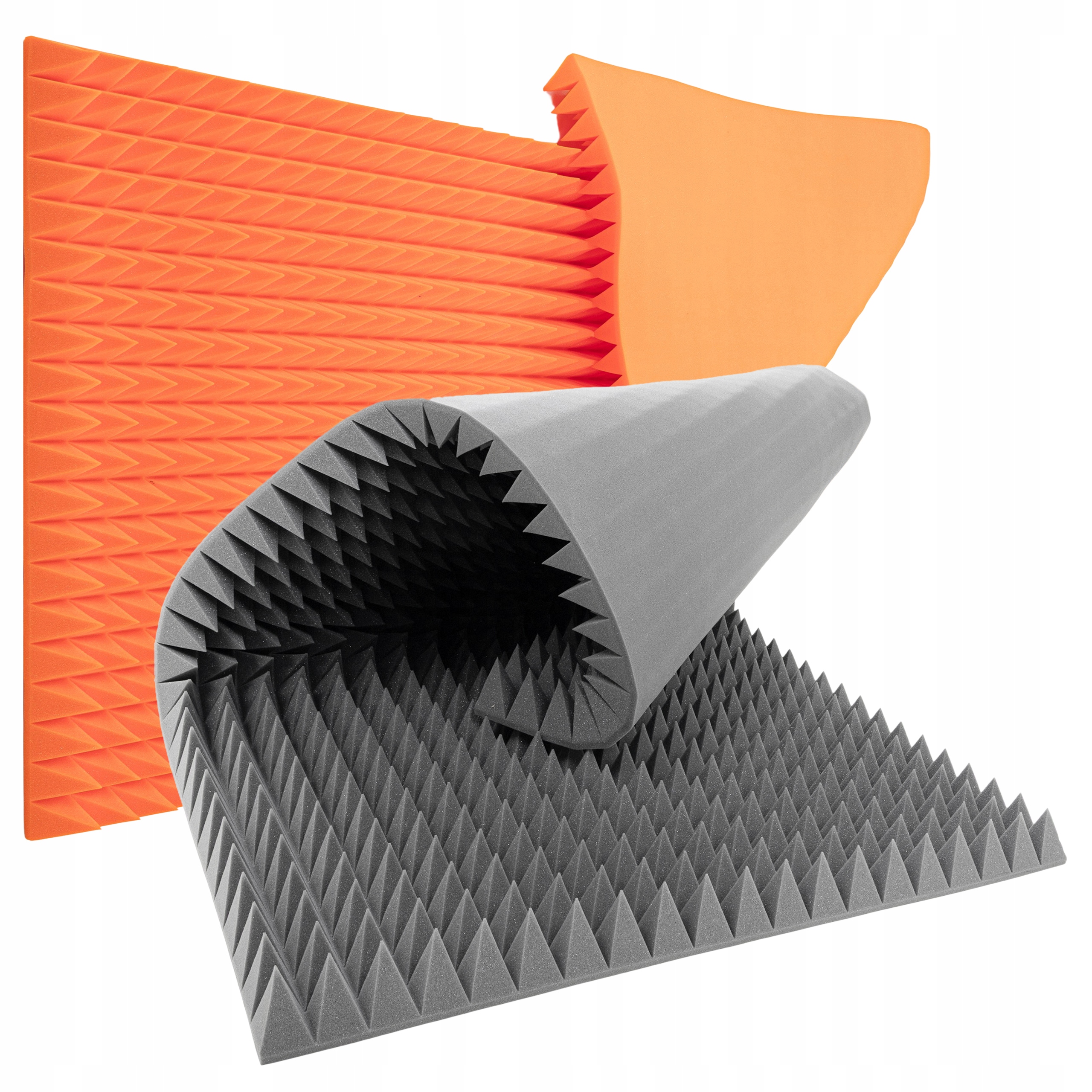 Akustická tlumící podložka na zeď Pyramida Hrubá bez lepidla 4 m2