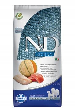 N&d Ocean Dog Adult M/L Salmon & Cod & Melon 12kg