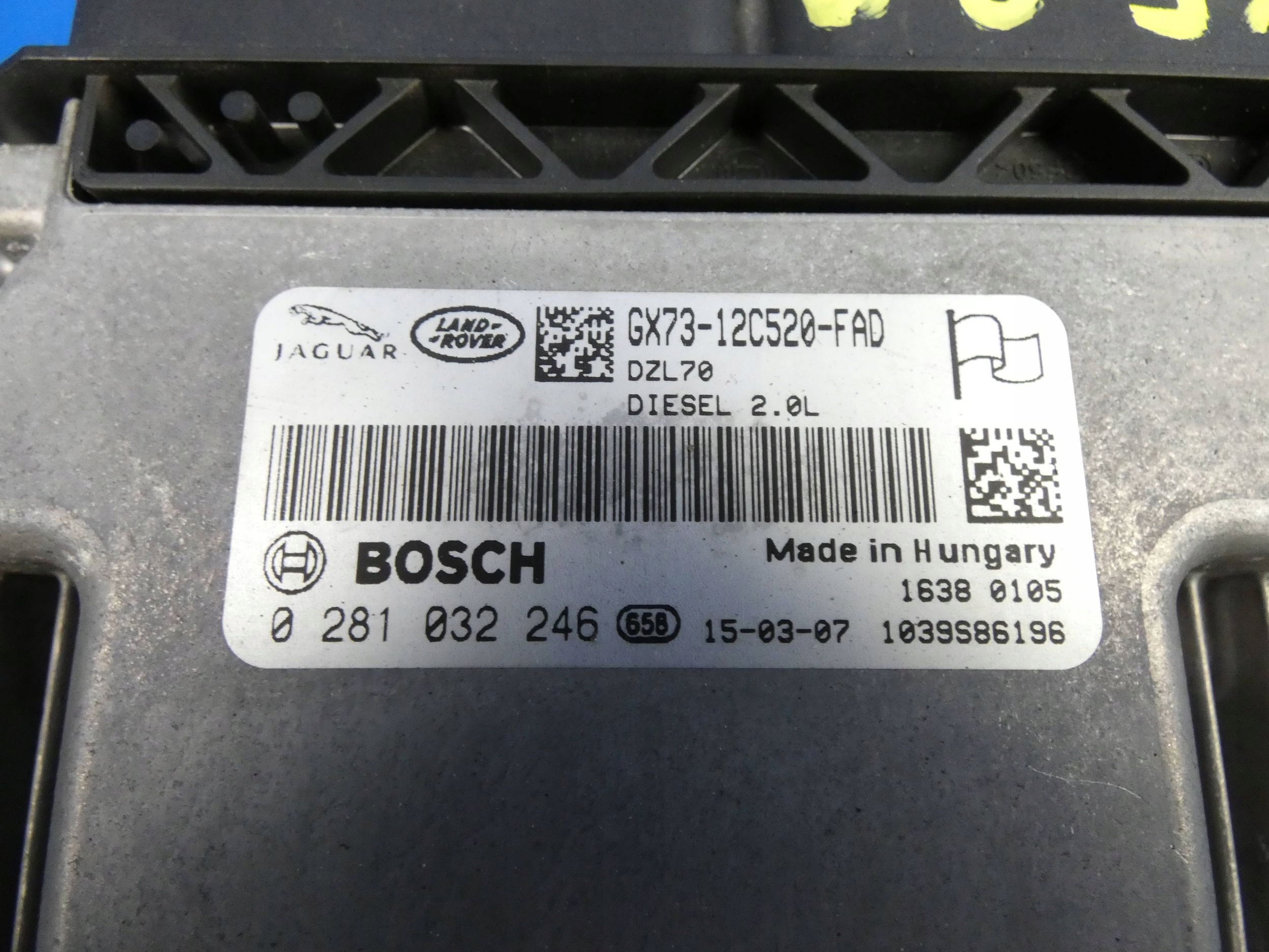 JAGUAR XE X760 XF II X260 2.0 D computer control unit of the engine