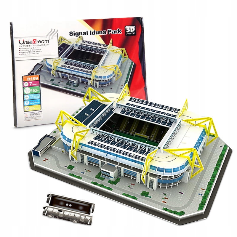 Stadion piłkarski Signal Iduna Park Borussia Dortmund Fc Puzzle 3D 153 elem
