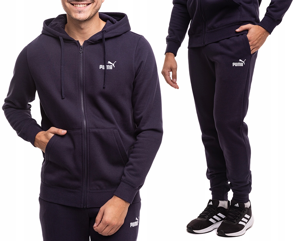 Teplákovka Pánský komplet Puma Sportovní set mikina s kapucí Kalhoty vel S