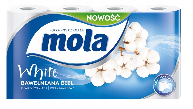 

Papier Toaletowy Mola White Bawełna 8 Rolek