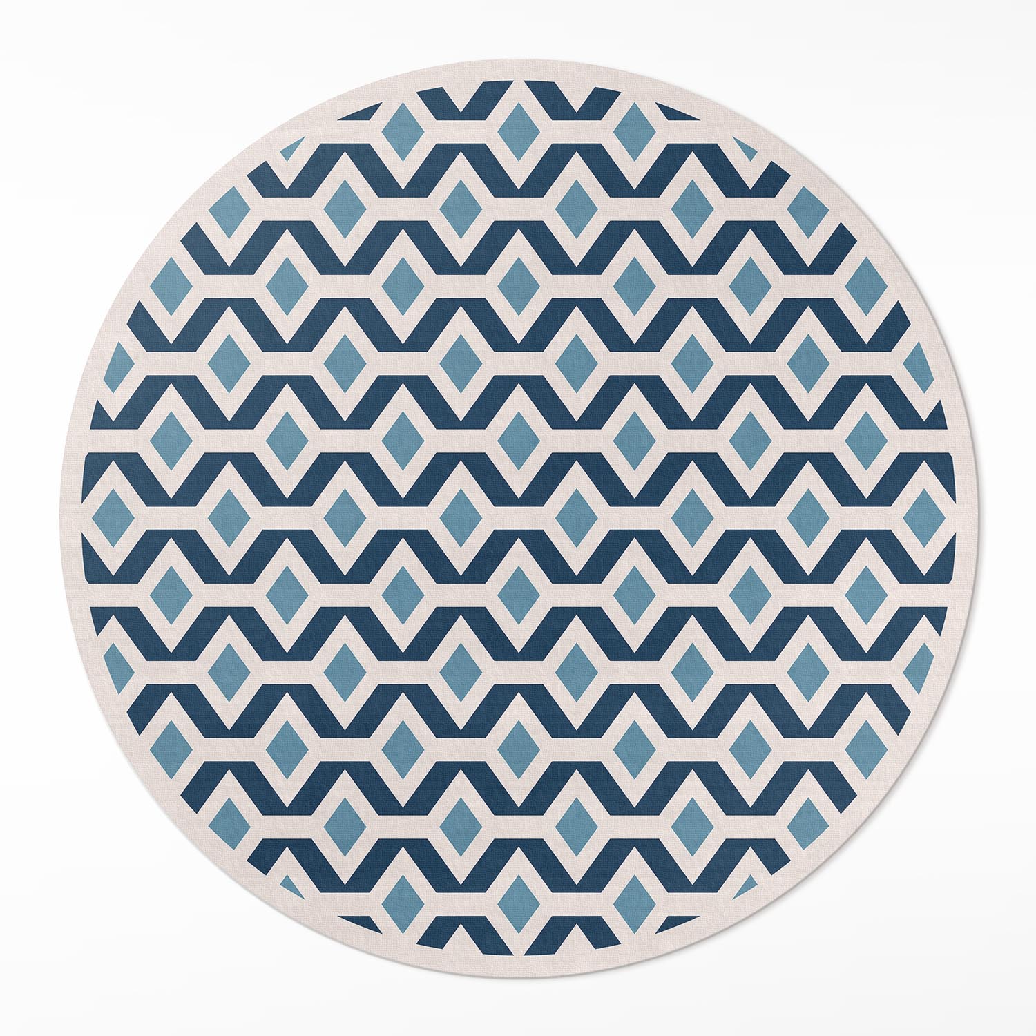 Kulatý Koberec Vinylový S Potiskem ⌀ 150 cm Geometrický vzor stezky