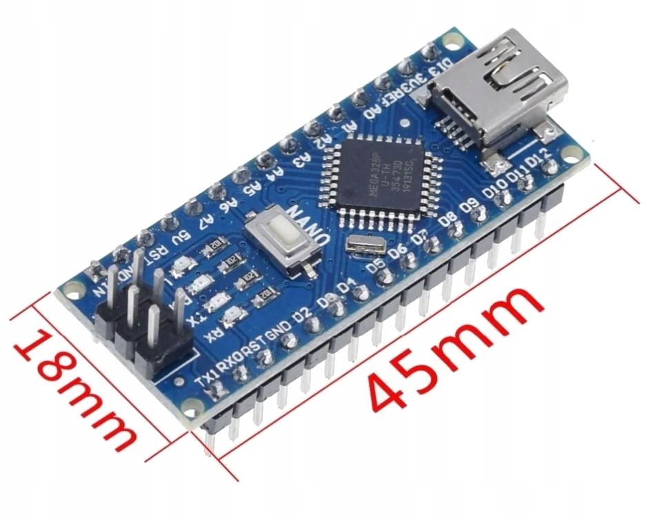 078 klon Arduino ProNano Pro Nano V3.0 ATMega328 Waga produktu z opakowaniem jednostkowym 0.1 kg