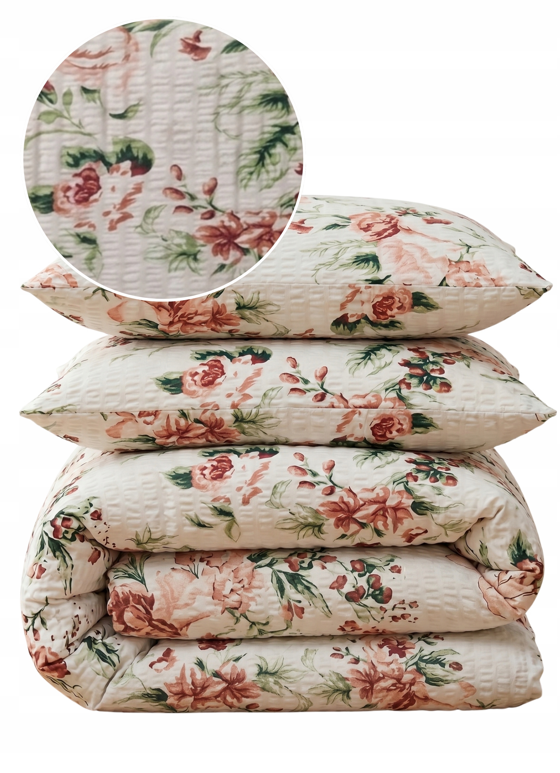 Pościel z Kory 160x200 2x70x80 Bawełna 100% Suwak Polska Bielawa Premium
