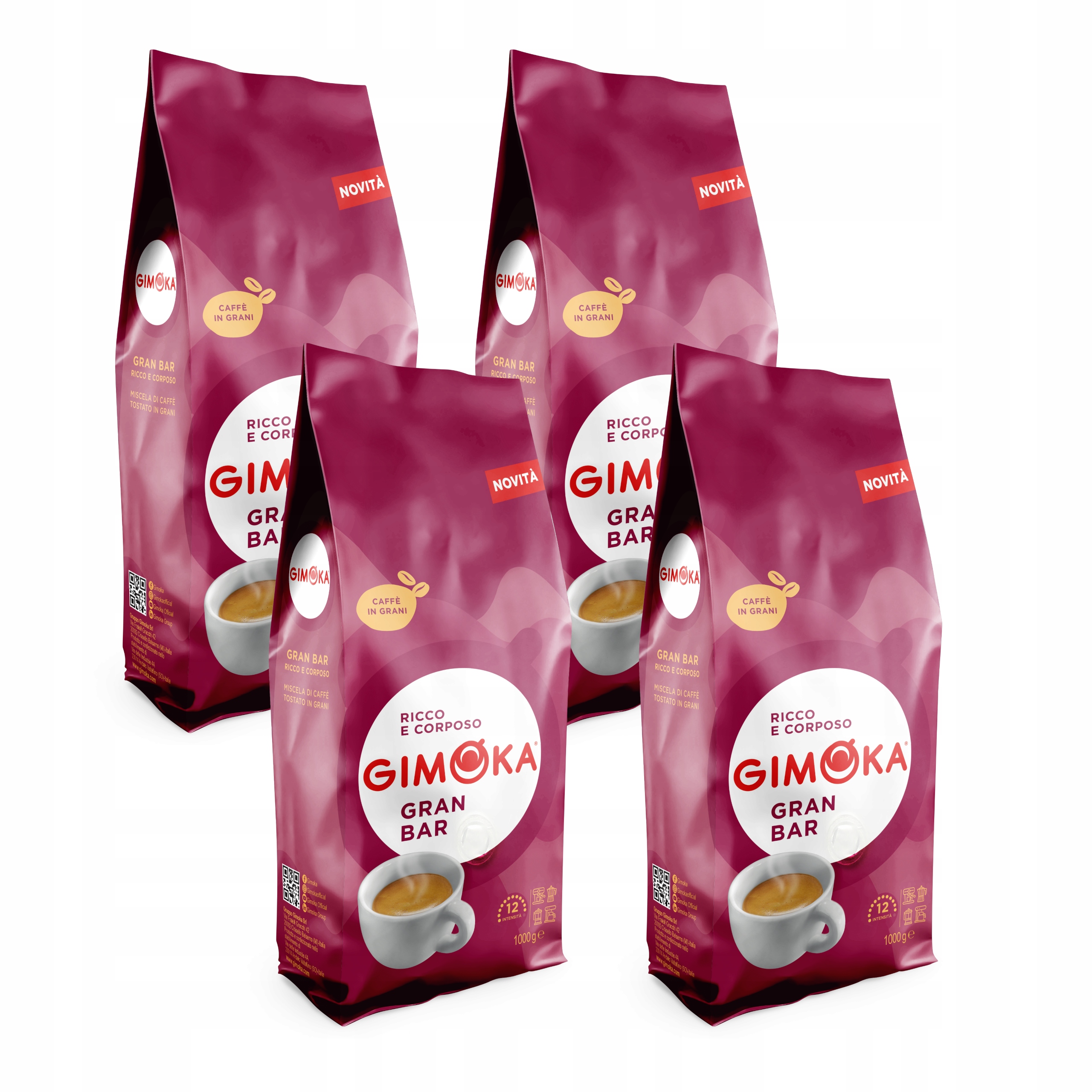 Levně 4x Káva zrnková Gimoka Gran Bar Robusta 1 kg