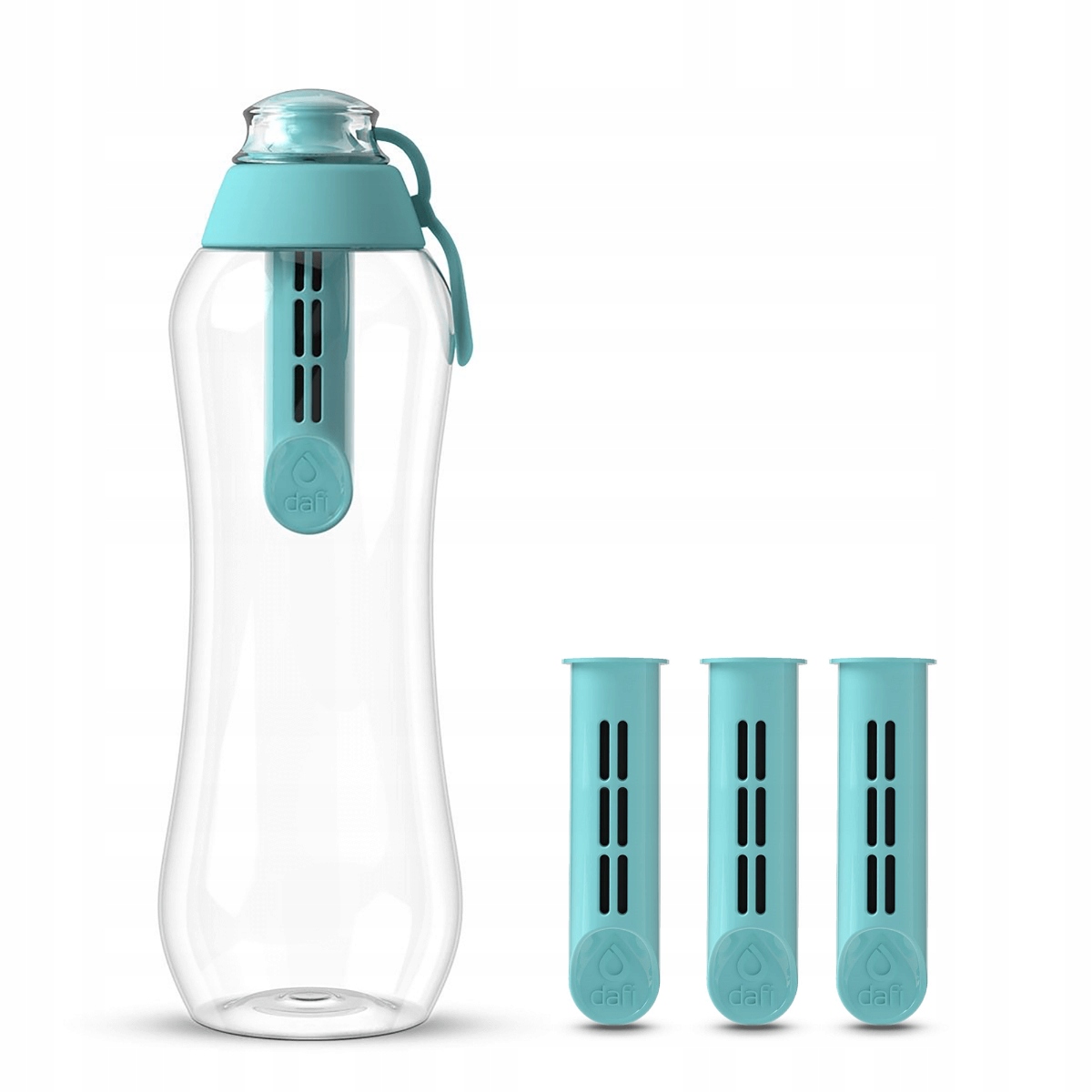 Butelka na Wodę Filtrująca 0,5l Dafi Soft Miętowa Zielona z 4 Filtrami