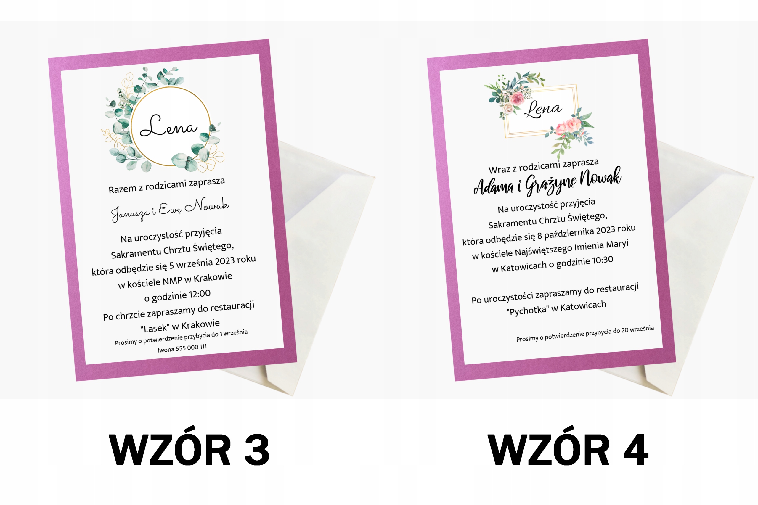 ZAPROSZENIA NA CHRZEST ŚWIĘTY PERSONALIZACJA ZDJ Szerokość produktu 10.5 cm