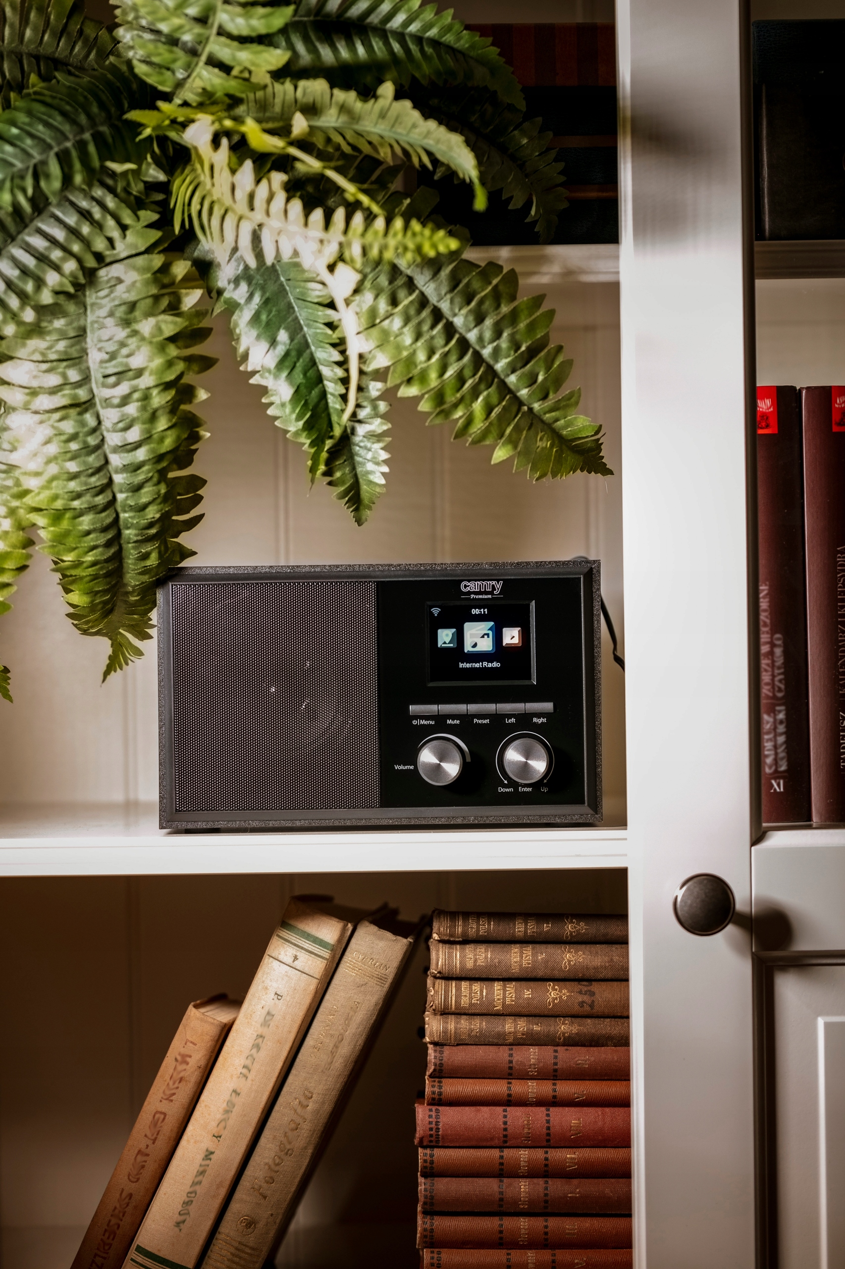 RADIO INTERNETOWE KUCHENNE WiFi DAB PROGNOZA POGODY 2xALARM LCD AUX WIEŻA Waga produktu 1.06 kg