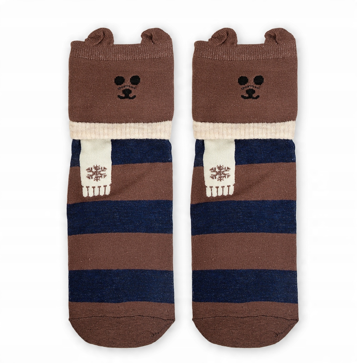 

Skarpety skarpetki brązowe z misiem miś unisex