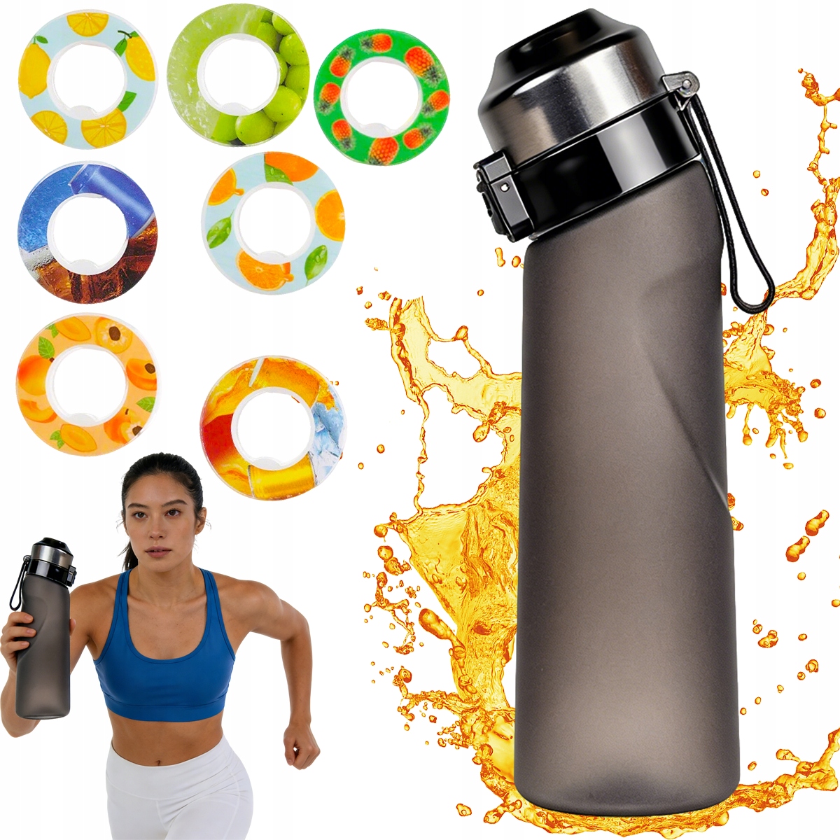 Kubek Zapachowy 650ml Butelka na Wodę Przyprawy 7sztm Wiele Smaków