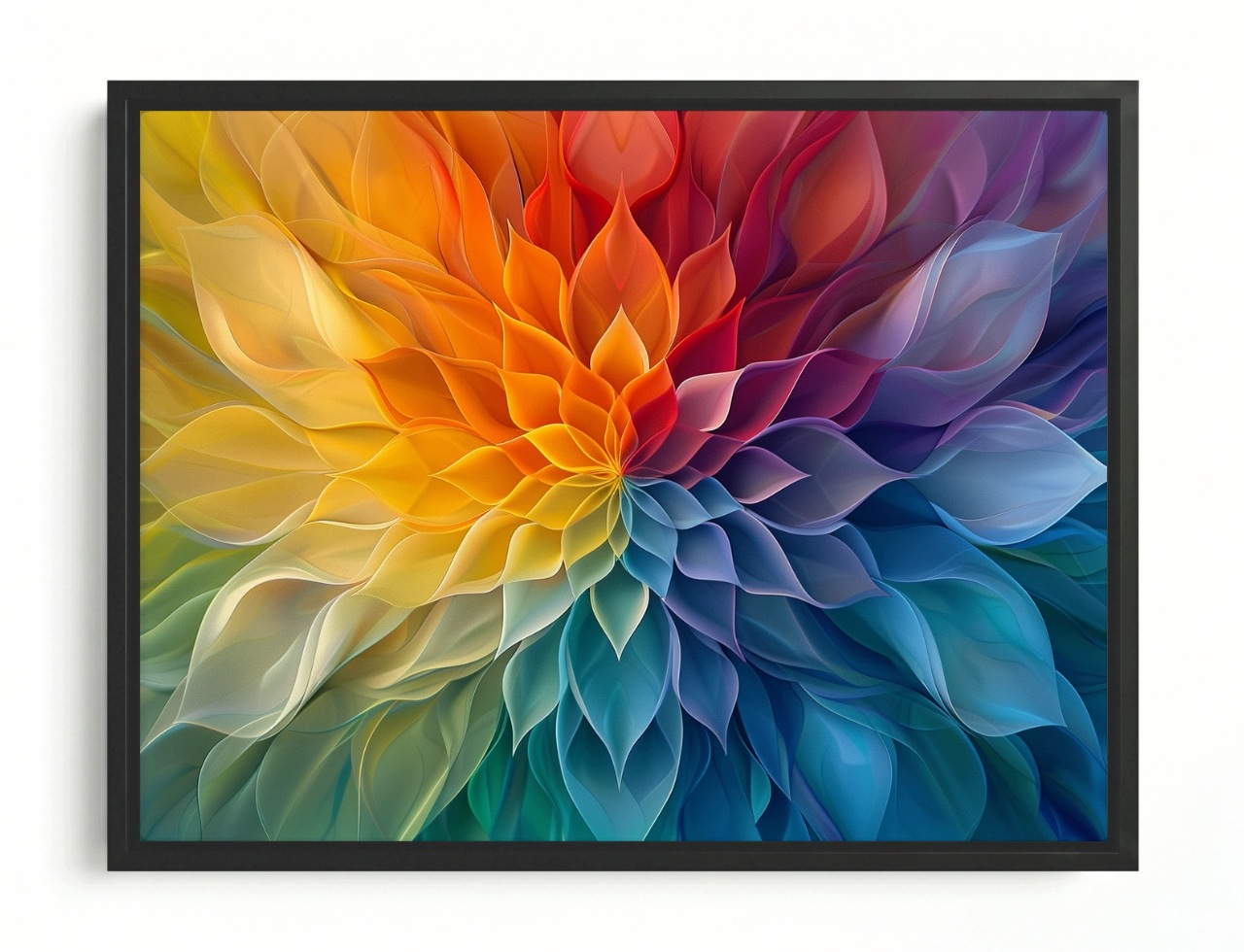 Obraz Rám Americký Box Mandala Květina Abstrakce Duha Dekorace 100x75