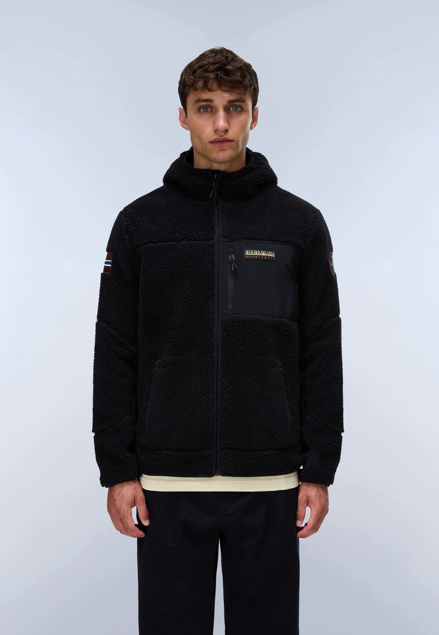 Napapijri Bluza Męska Yupik Full Zip Hoodie 6 NA8AZX Black Beauty L