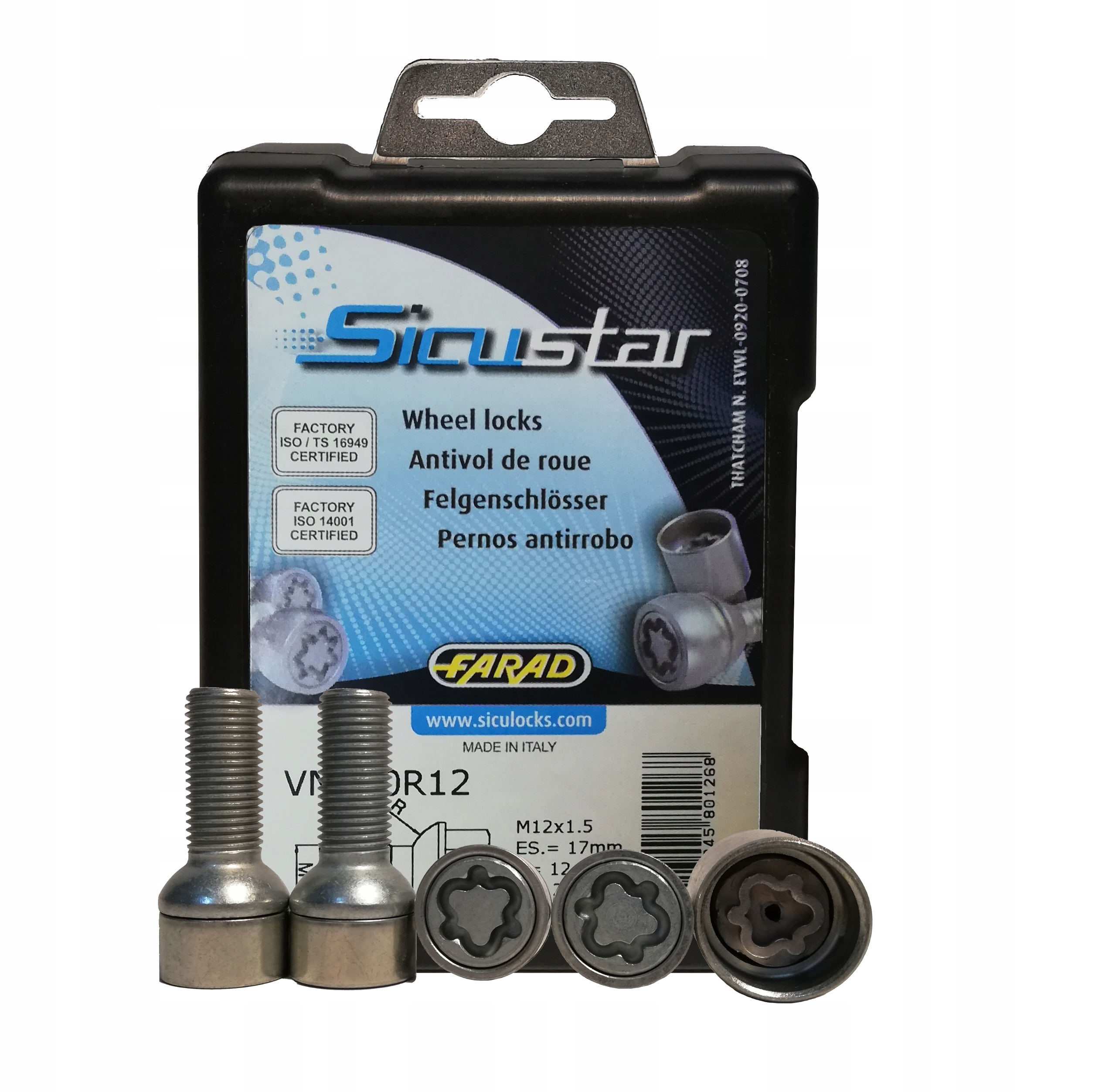 Кріпильні гвинти SICUSTAR 12x1, 5x28 куля K. 17