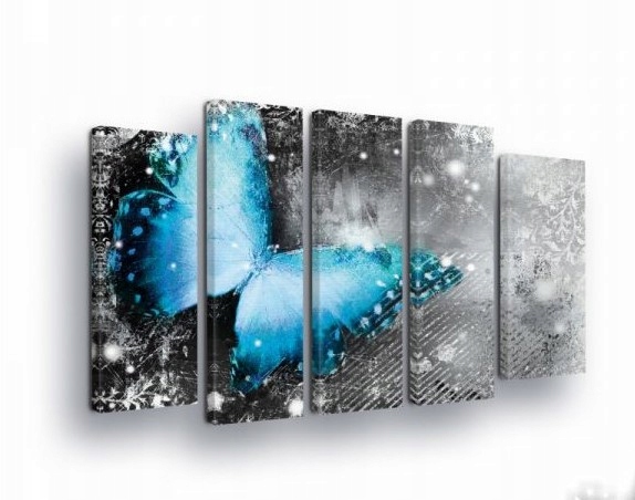 Obraz 150x100 modulárny motýľ abstrakcia dekorácia moderných stien