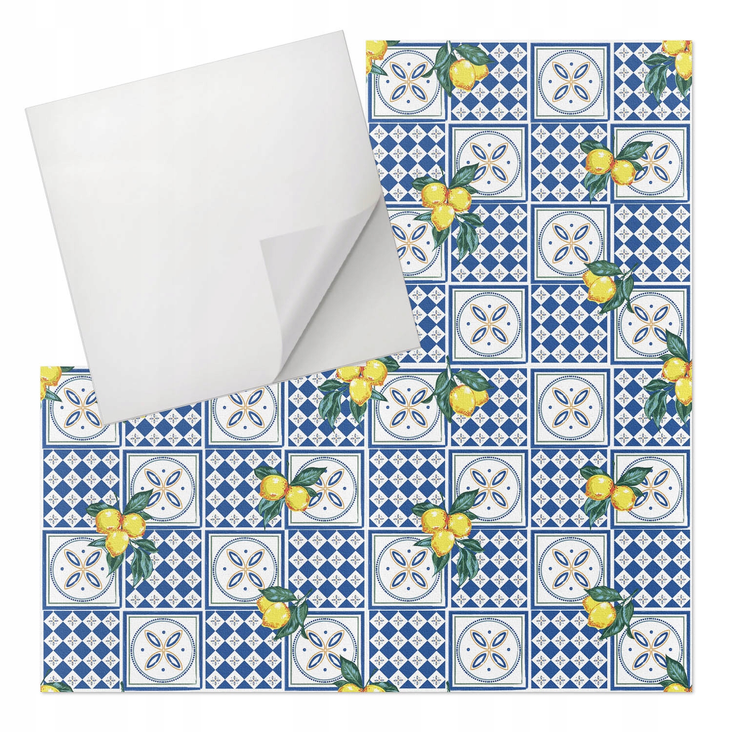 Sada vinylových panelů z Pvc s citronovým vzorem na dlaždicích, 4 x 50 x 50 cm