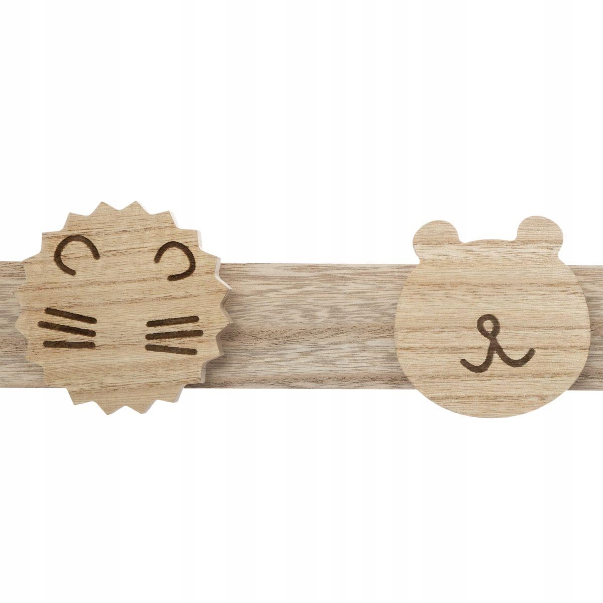 Ścienny wieszak dla dzieci na ubrania 4 miejsca Długość 55 cm