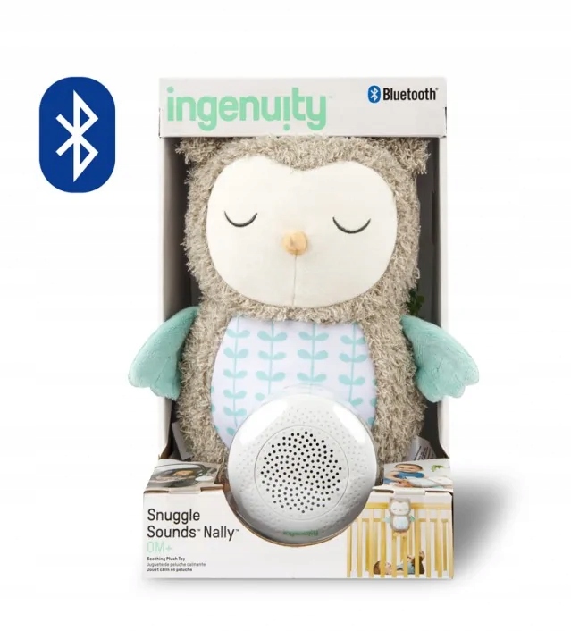 Ingenuity PrzytulaSówka Nally Muzyczna szumiąca zabawka z Bluetooth 0m+