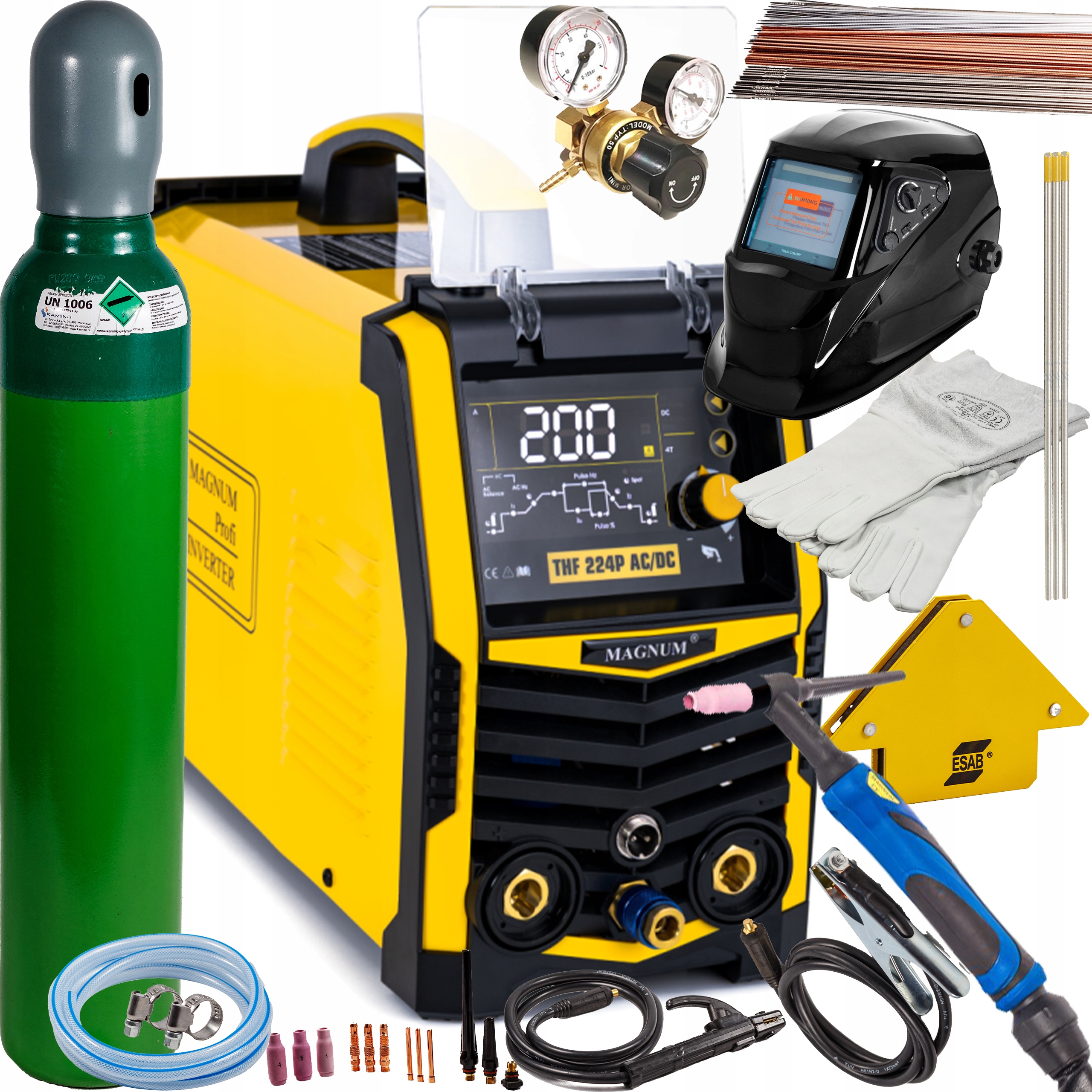 Svařovací stroj Magnum Thf 224P Ac/dc Tig Hf Puls Mma 200A 230V SET1