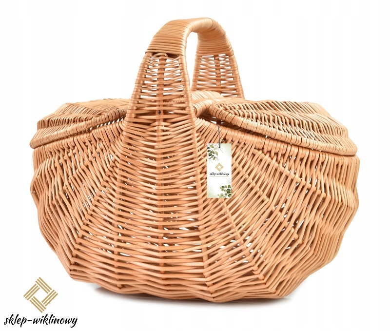Piknikový koš Proutěný piknikový koš Na Nákupy dárek velký Premium