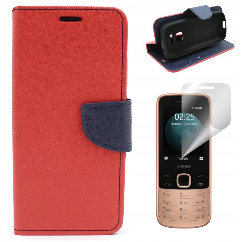 

Etui Fancy do Nokia 225 4G TA-1316 czer +Folia LCD