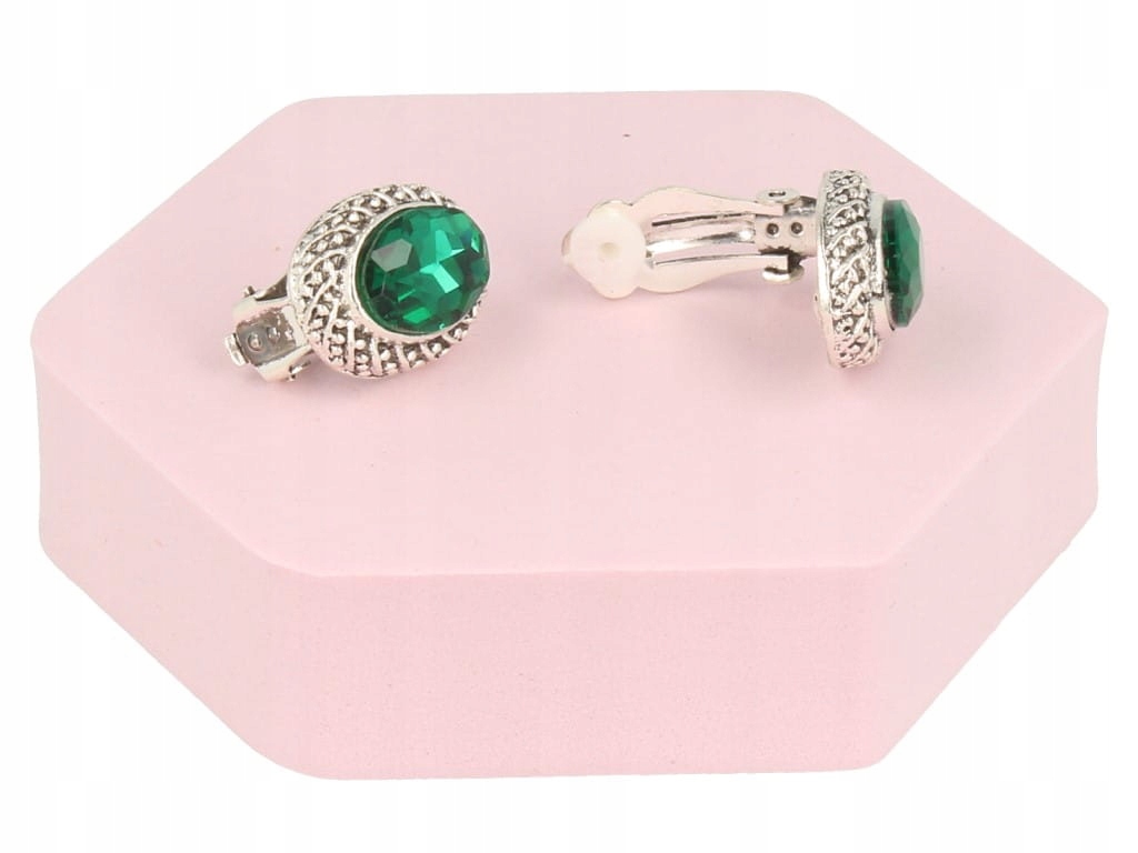 Klipsy do uszu mirror zielone Marka bez marki