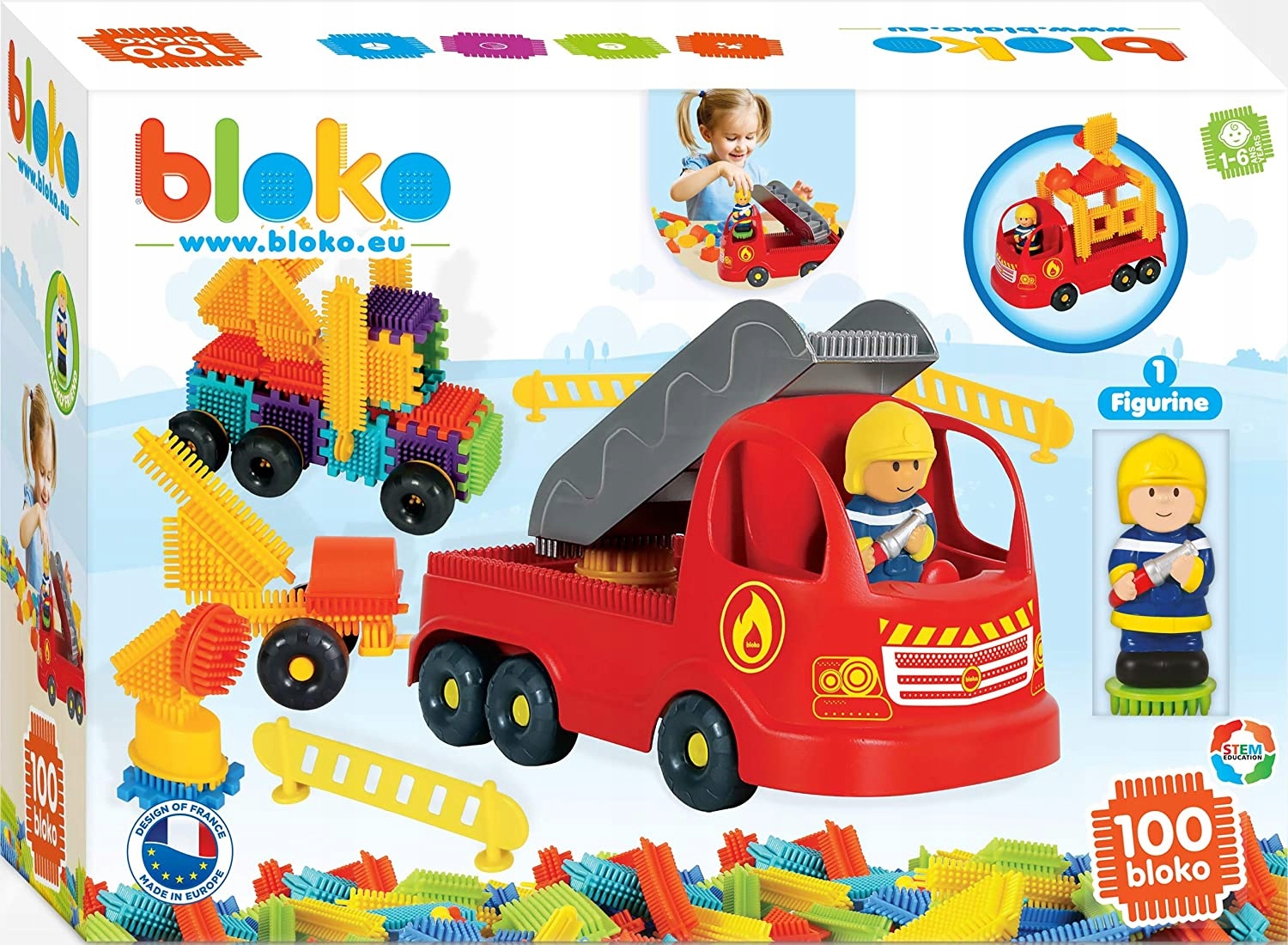 

Klocki Bloko Straż Pożarna z drabiną Duży Zestaw