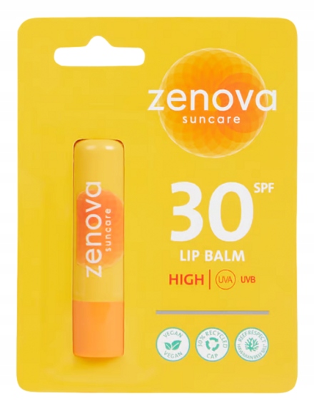 ZENOVA SUNCARE POMADKA OCHRONNA BALSAM DO UST Z FILTREM SPF 30