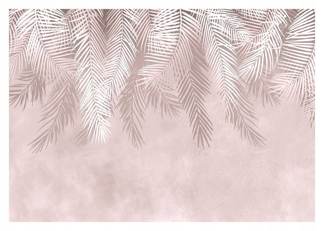 Tapeta Palmy Béžové Tropické listy 416x254 Elegantní Klidný a elegantní