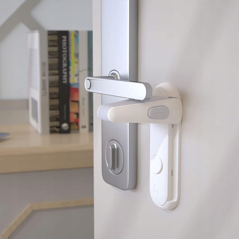 BLOKADA KLAMKI OKNA DRZWI SZUFLAD SZAFEK ZABEZPIECZENIE MEBLI PRZED DZIEĆMI Kolor biały