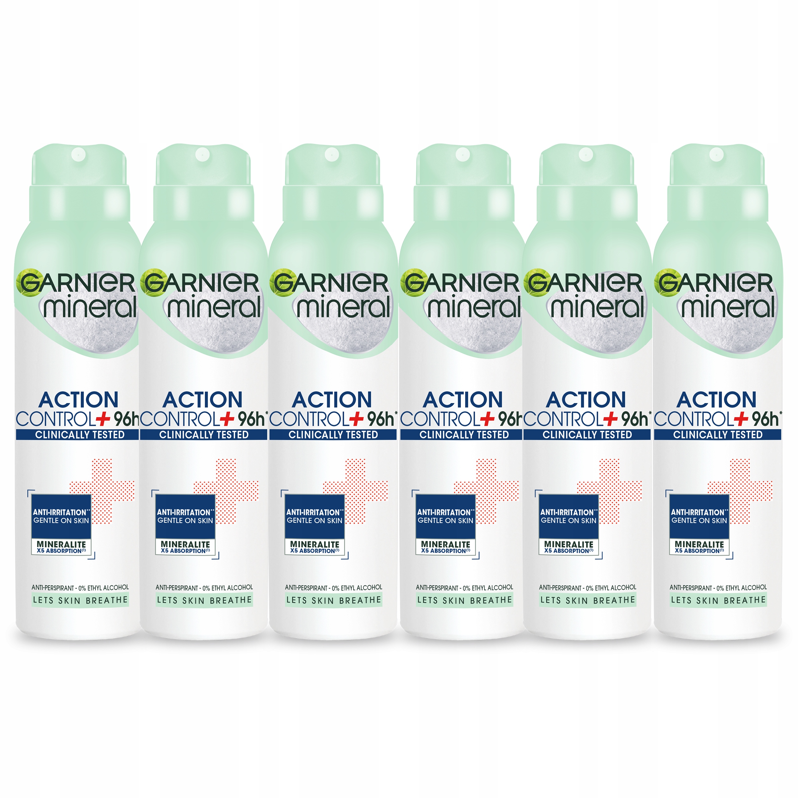 Zestaw 6x Garnier Mineral Clinically Tested Spray Antyperspirant