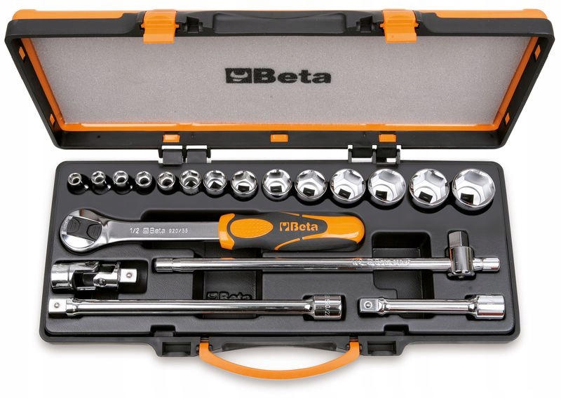 BETA ZESTAW 14 NASADEK 1/2'' SZEŚCIOKĄTNYCH + AKC