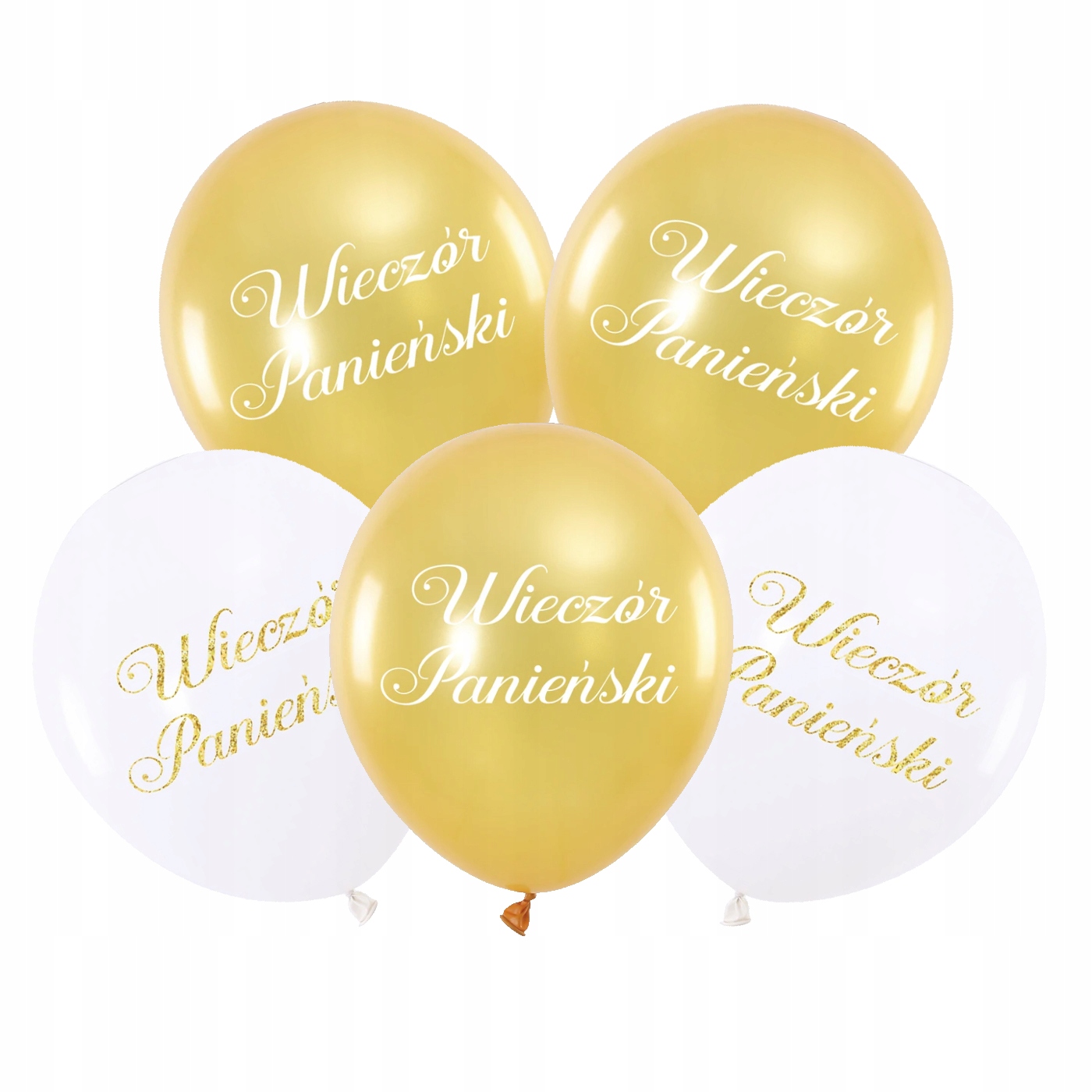 

Balony na Wieczór Panieński White & Gold 5szt