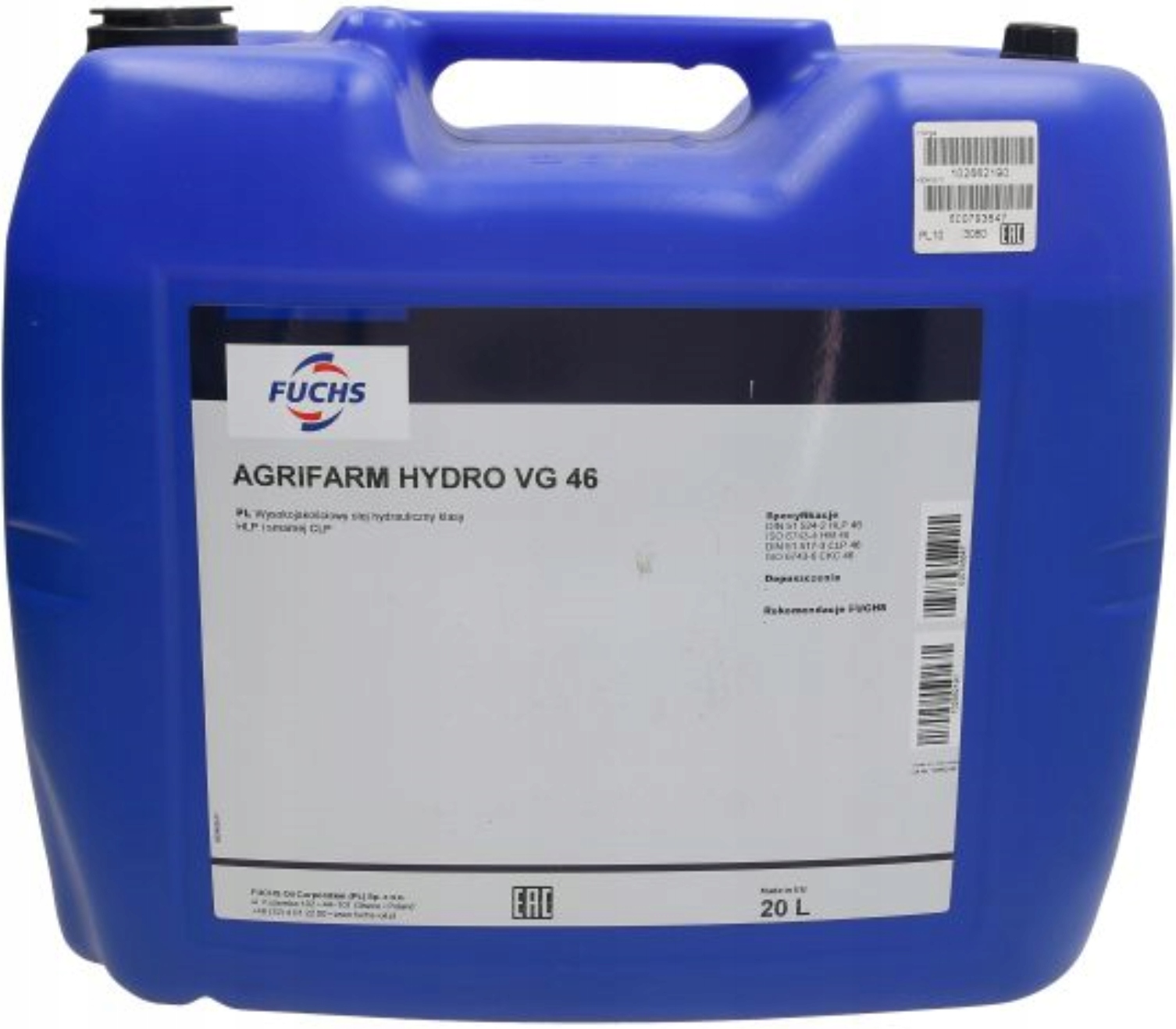 FUCHS гідравлічне масло AGRIFARM HYDRO VG46 20L