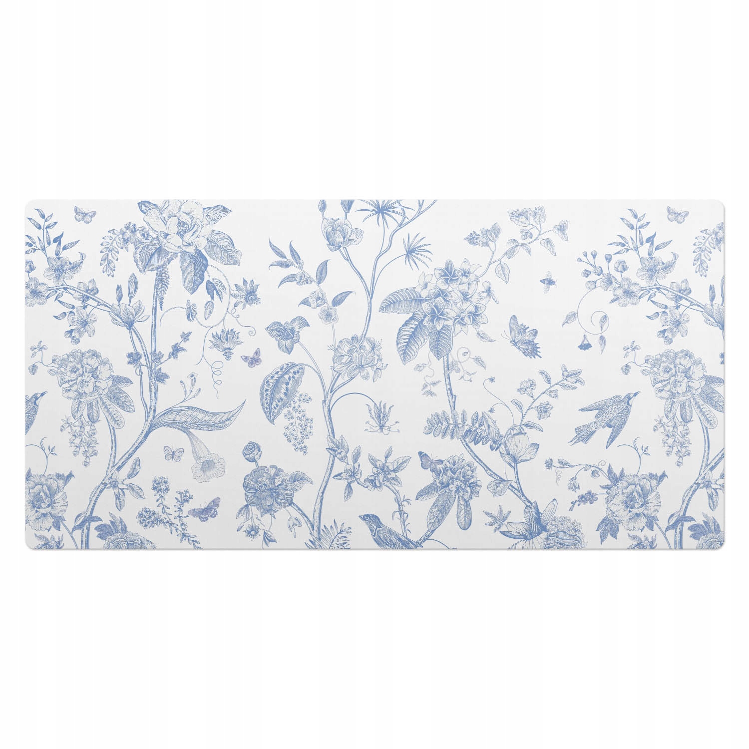 Ochranná podložka na psací stůl s grafikou Květinový vzor ve vintage stylu 100 x 50 cm
