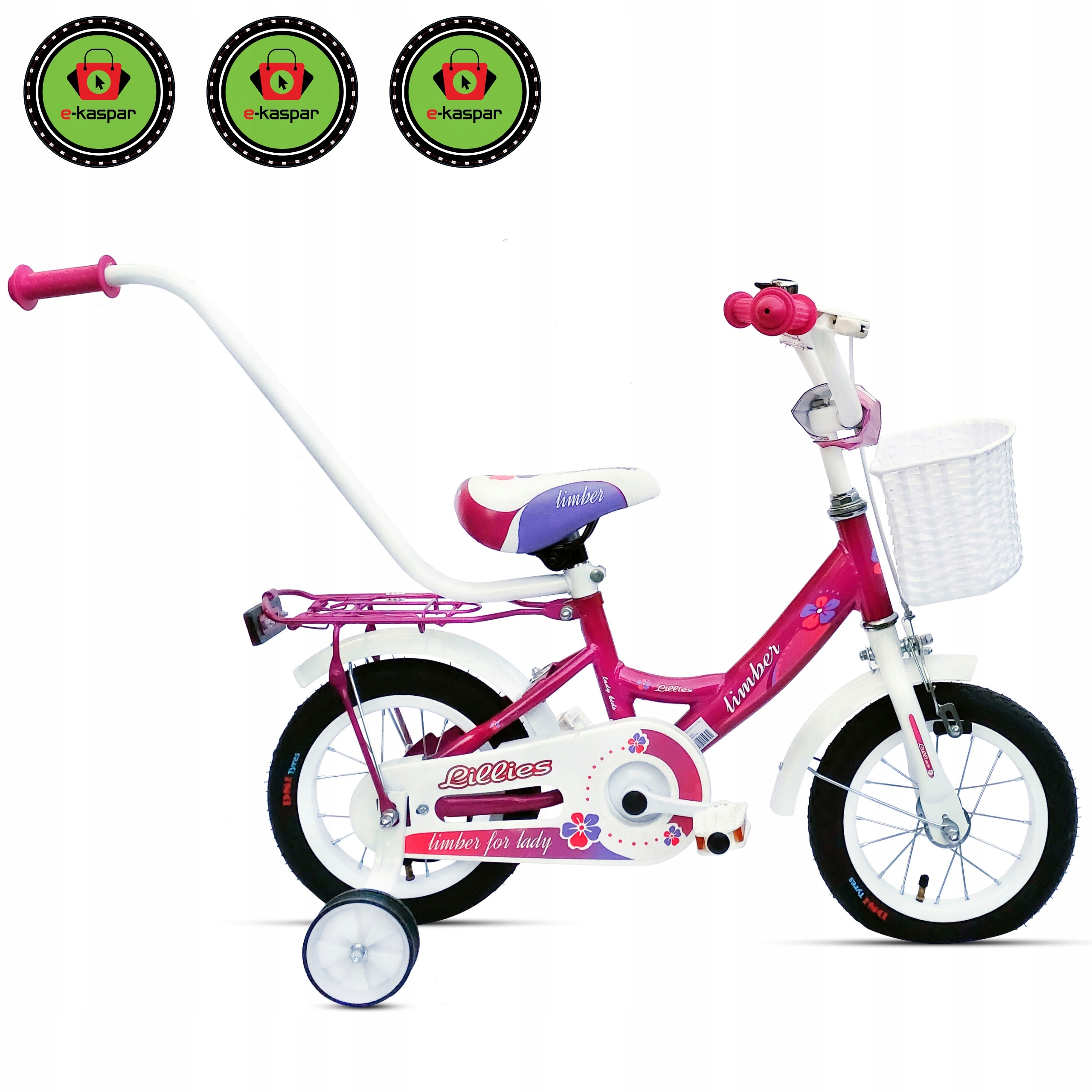 BMX Rower Dziecięcy Rowerek 12 cali + Prowadnik Hamulce Dual Pivot Torpedo V-brake