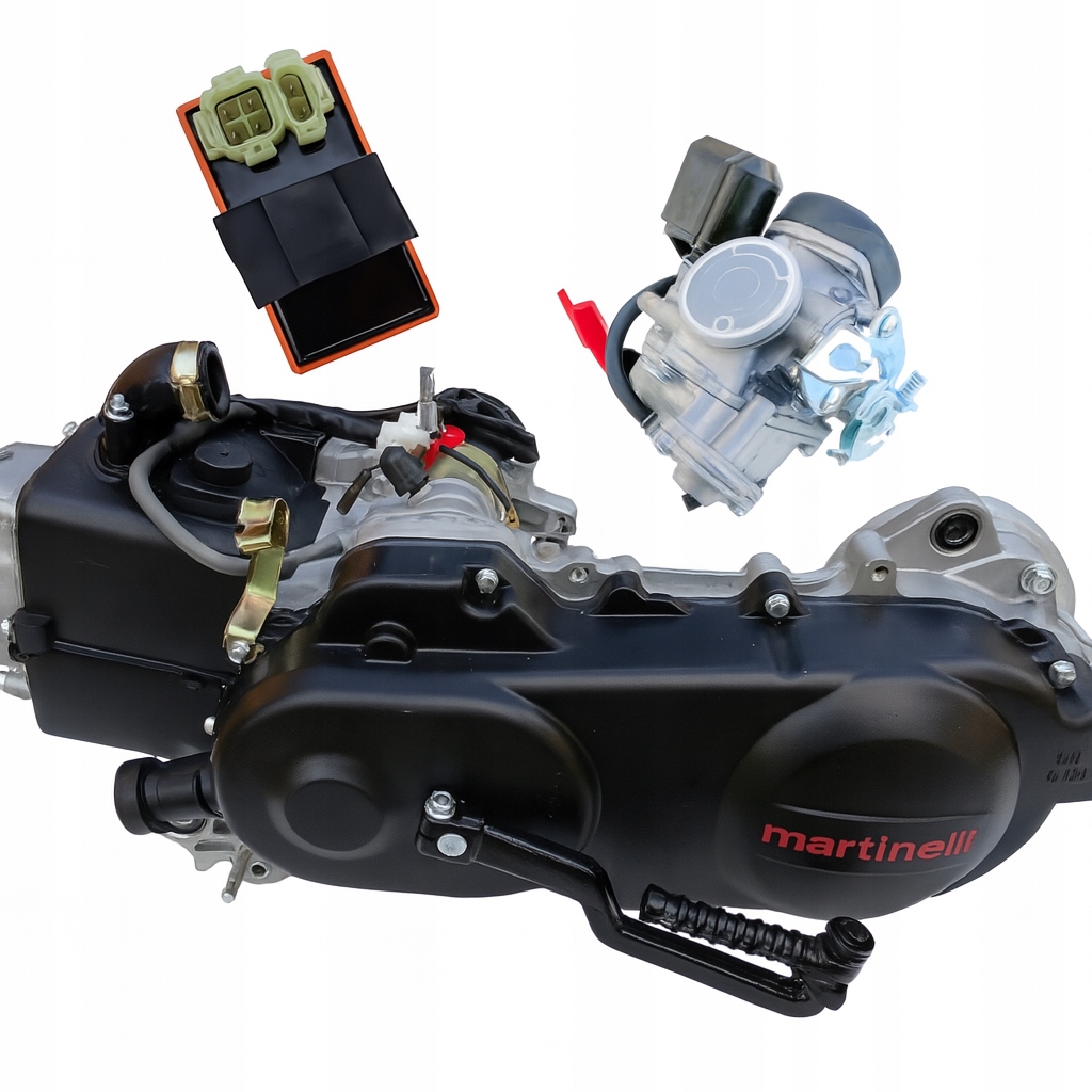 Motor Skúter 80 CC 4T 43 CM 12 Palcov 1 Tlmič Karburátor Martinelli