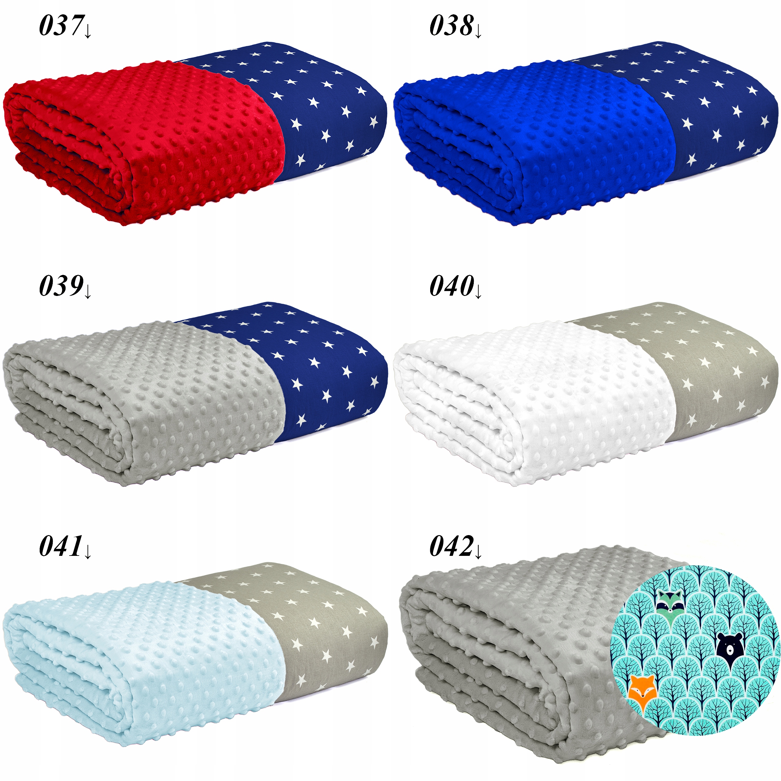 Dwustronna Narzuta Koc Na Łóżko 120x220 Minky Materiał wykonania polar