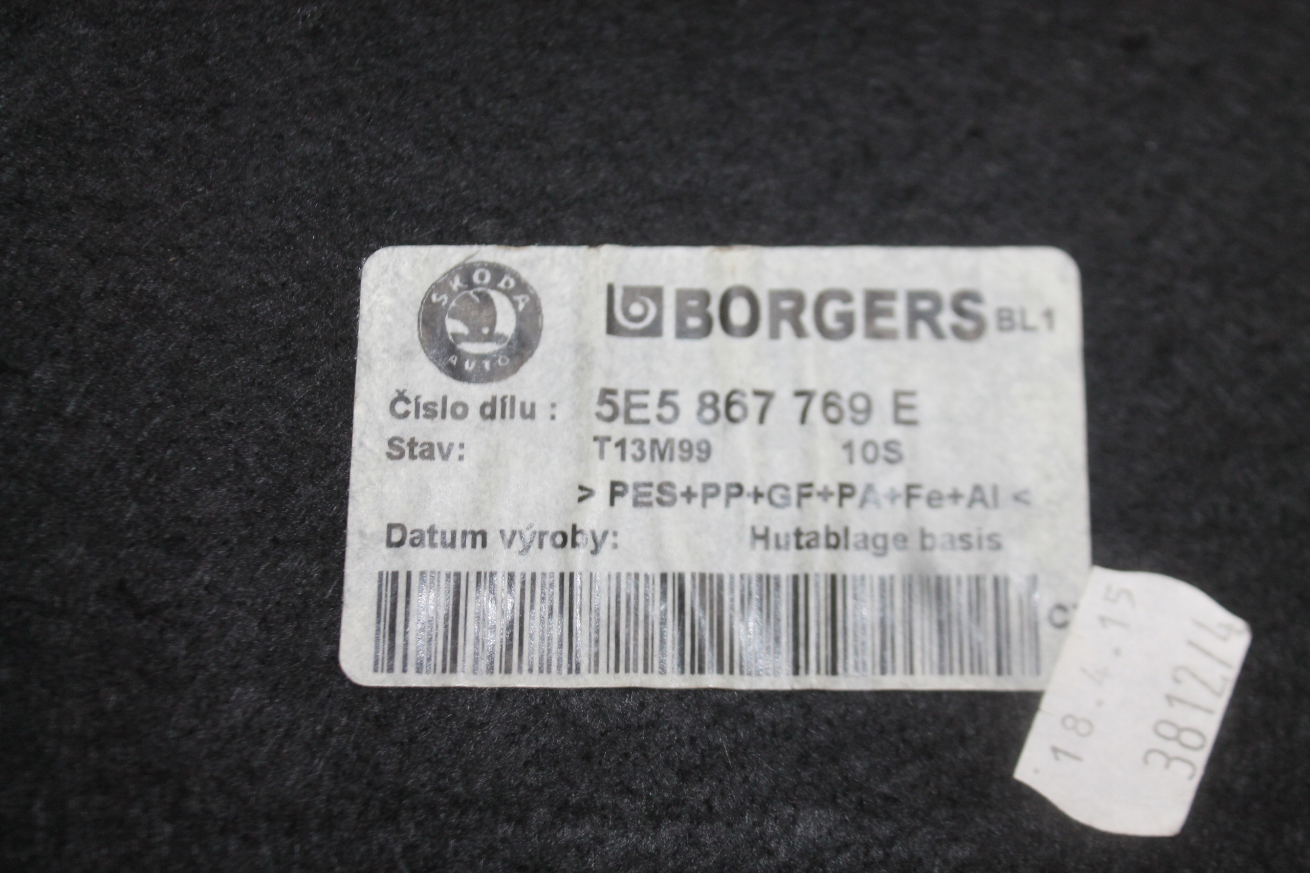 plato boot rear part rear 5E5867769E OCTAVIA III HB 12-20