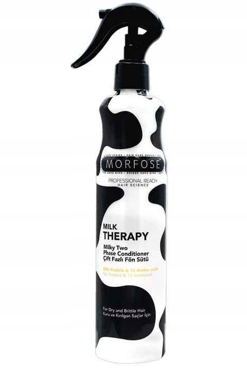 MORFOSE MILK THERAPY DWUFAZOWA ODŻYWKA MLECZNA DO WŁOSÓW 12 AMINOKWAS 400ML Pojemność 400 ml