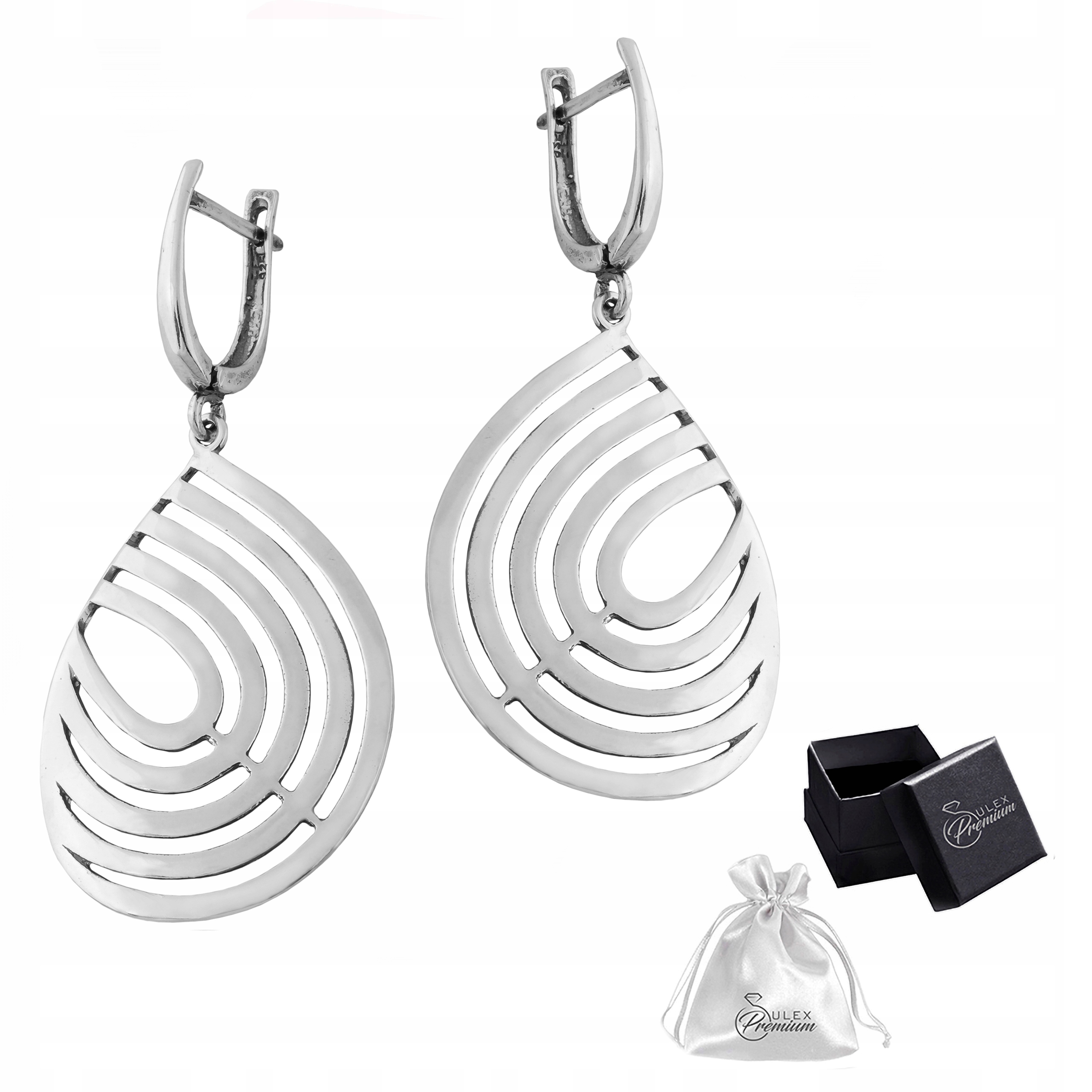 Náušnice stříbro 925 Elegantní Originální Náušnice Ažurové slzy pro ni