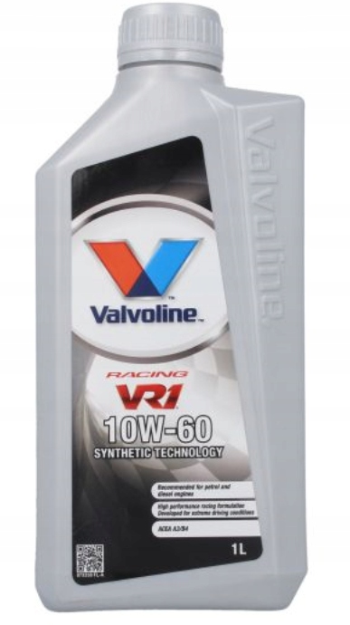 

Olej Valvoline 10W-60 VR1 Racing 1L