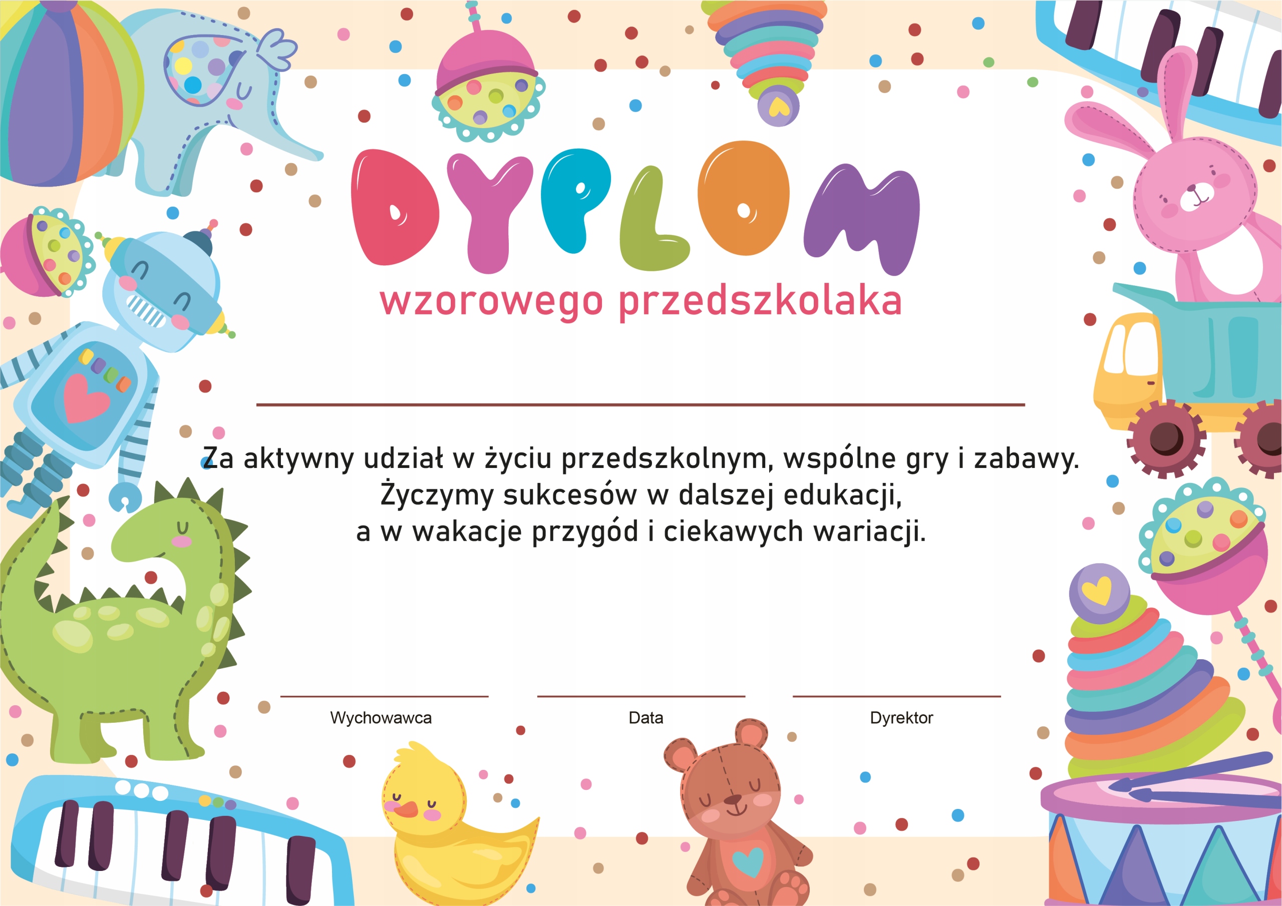 

Dyplom Wzorowego Przedszkolaka WZ11
