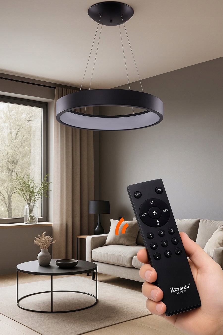 Osvětlení do elegantní kanceláře pracovny, šedý prsten Solvent R Led