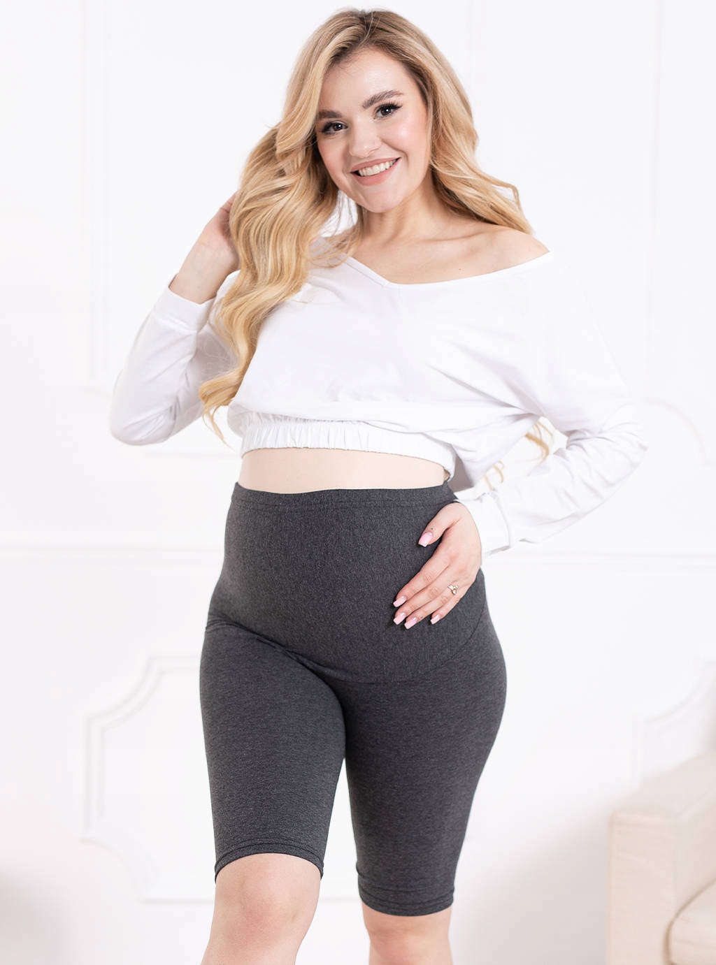 LEGGINSY CIĄŻOWE KOLARKI KRÓTKIE SPODENKI R. XXXL Płeć kobieta